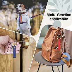 10Pcs 5 Colors PU Leather Keychain with Iron Belt Loop Clip for Keys&nbsp;KEYC-CL0001-07B