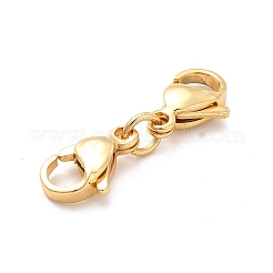 304 Stainless Steel Double Lobster Claw Clasps&nbsp;X-STAS-E178-01B-G