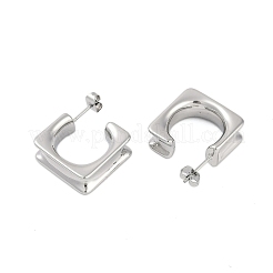 304 Stainless Steel Square Stud Earrings for Women&nbsp;EJEW-K281-26P