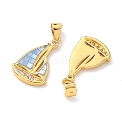 Brass Enamel Pendants&nbsp;KK-H534-05G