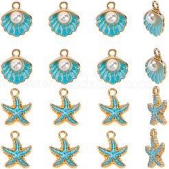 40Pcs 2 Styles Alloy Enamel Pendants&nbsp;ENAM-SC0007-31