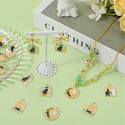 16Pcs 4 Styles Alloy Enamel Pendants&nbsp;ENAM-SC0004-90