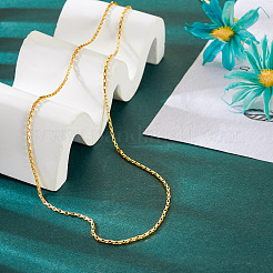 Brass Box Chain Necklace&nbsp;NJEW-TA0001-16