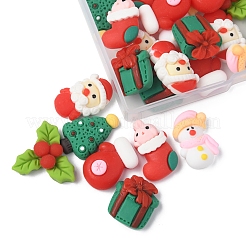 28Pcs 7 Styles Christmas Theme Opaque Resin Cabochons&nbsp;CRES-FS0001-08