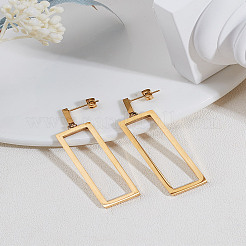 1Piar 304 Stainless Steel Dangle Stud Earrings for Women&nbsp;EJEW-LP0001-21G