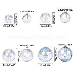 100G 4 Styles Transparent Acrylic Beads&nbsp;MACR-YW0003-42