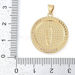 Rack Plating Brass Micro Pave Clear Cubic Zirconia Pendants&nbsp;KK-P287-36A-G