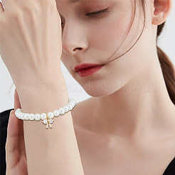 12Pcs 2 Colors Brass with Clear Cubic Zirconia Charms&nbsp;ZIRC-BBC0002-64