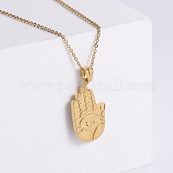 Vintage Gothic Stainless Steel Hamsa Hand Pendant Necklaces&nbsp;EB2797