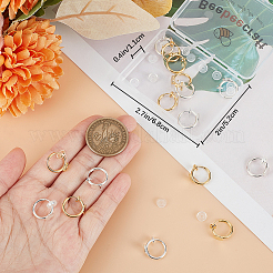 20Pcs 2 Color Brass Clip-on Earring Findings&nbsp;KK-BBC0011-04