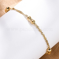 304 Stainless Steel Rope Chain Bracelets for Women&nbsp;BJEW-C094-05G