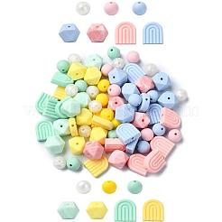 35Pcs 7 Styles Food Grade Eco-Friendly Silicone Beads&nbsp;SIL-YW0001-25