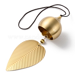 Leaf Brass Wind Chimes&nbsp;AJEW-P110-01B