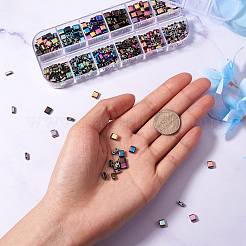 480Pcs 12 Styles Electroplated Non-magnetic Synthetic Hematite Beads Strands&nbsp;G-TA0001-89