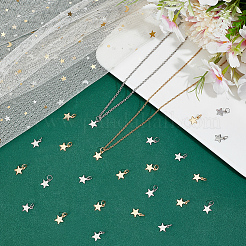 60Pcs 2 Colors 304 Stainless Steel Charms&nbsp;PALLOY-ME00007