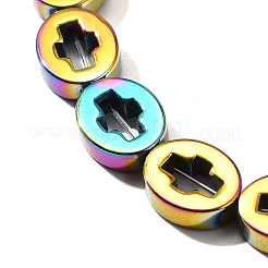 Electroplated Synthetic Non-magnetic Hematite Beads Strands&nbsp;G-L613-Z01-02B