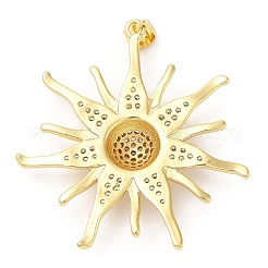 Brass Micro Pave Cubic Zirconia Pendants&nbsp;KK-Q775-06G