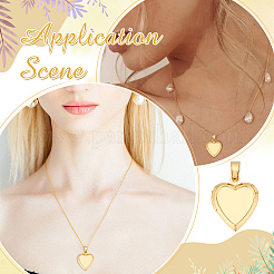 8Pcs Brass Locket Pendants&nbsp;KK-ME0001-61
