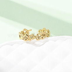 304 Stainless Steel Open Cuff Rings for Women&nbsp;RJEW-K309-18G