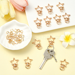 40Pcs Star Shape Zinc Alloy Swivel Lobster Clasps&nbsp;FIND-SP0001-22P