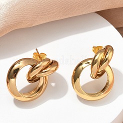201 Stainless Steel Stud Earrings&nbsp;EJEW-D354-02G