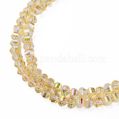 Electroplate Transparent Glass Beads Strands&nbsp;EGLA-N002-30-C11
