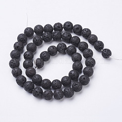Natural Lava Rock Beads Strands&nbsp;X-G-E005-1