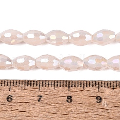 Electroplate Opaque Solid Color Glass Beads Strands&nbsp;GL-N002-01A-B03
