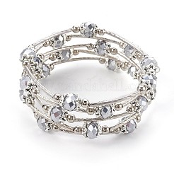 Electroplate Glass Wrap Bracelets&nbsp;BJEW-JB04018