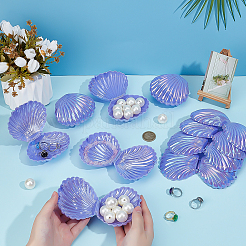 Pearlized Plastic Shell Shaped Jewelry Storage Boxes&nbsp;AJEW-WH0695-138A-01