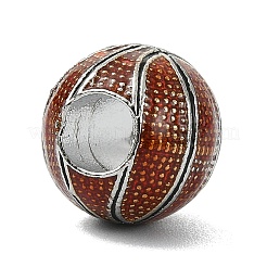 Basketball Alloy Enamel Beads&nbsp;FIND-G113-05AS