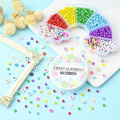 Opaque Acrylic & Handmade Polymer Clay & Glass Seed Beads Set&nbsp;MACR-CJ0001-56