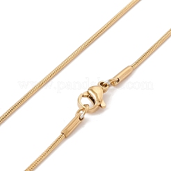 Natural Quartz Flat Round Pendant Necklace with 304 Stainless Steel Snake Chain&nbsp;NJEW-K244-06G