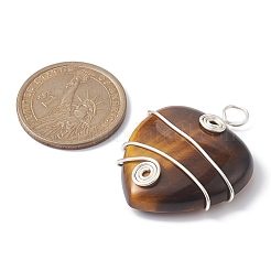 Natural Mixed Stone Copper Wire Wrapped Pendants&nbsp;PALLOY-JF02148