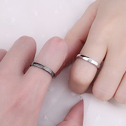 2Pcs Sun with Moon Alloy Finger Rings for Couple&nbsp;FS-WGBB794-03
