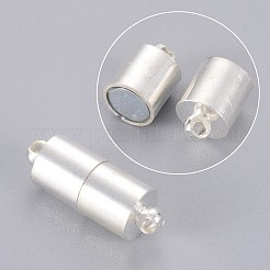 Brass Magnetic Clasps with Loops&nbsp;KK-MC027-S-NF