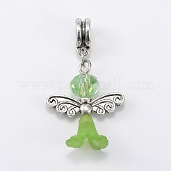 Lovely Wedding Dress Angel Alloy European Dangle  Large Hole Pendants&nbsp;PALLOY-JF00003