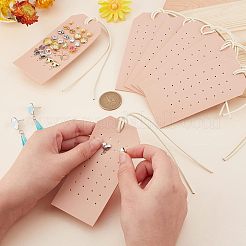 Portable PU Leather Earring Display Cards&nbsp;EDIS-WH0029-09