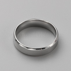 Stainless Steel Simple Plain Band Ring for Men Women&nbsp;RJEW-WH0015-04F