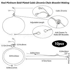 10Pcs Brass Box Chain Bracelet Making&nbsp;KK-BBC0012-43P