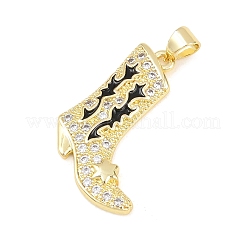 Brass Micro Pave Cubic Zirconia with Enamel Pendants&nbsp;LS-KK-Z145-02G