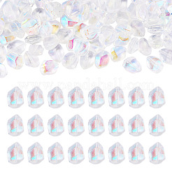 100Pcs Electroplate Transparent Glass Beads&nbsp;GLAA-TA0003-90A