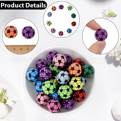 30Pcs Sports Resin Rhinestone Beads&nbsp;OACR-SC0002-29