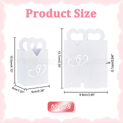 Silver Stamping Heart Packaging Handbag Holder&nbsp;LS-KBAG-WH0045-05A