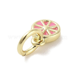 Rack Plating Brass Enamel Charms&nbsp;KK-M293-38G-02
