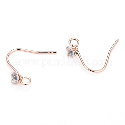 Brass Earring Hooks&nbsp;KK-I681-14RG