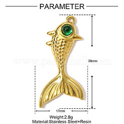 304 Stainless Steel Pendants&nbsp;STAS-OY001-11G
