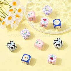 10Pcs 5 Colors Opaque Acrylic Beads&nbsp;SACR-YW0001-90