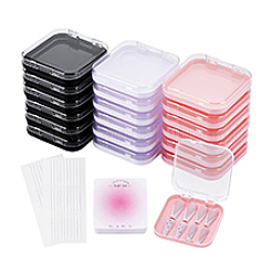 24Pcs 3 Colors Plastic Nail Art Tool Boxes&nbsp;DIY-PH0034-10