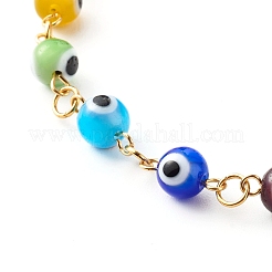 Handmade Evil Eye Lampwork Beaded Bracelets&nbsp;BJEW-JB06381